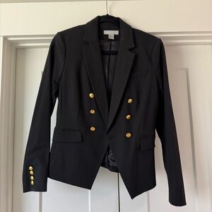 H&M Black Blazer with Gold Accents